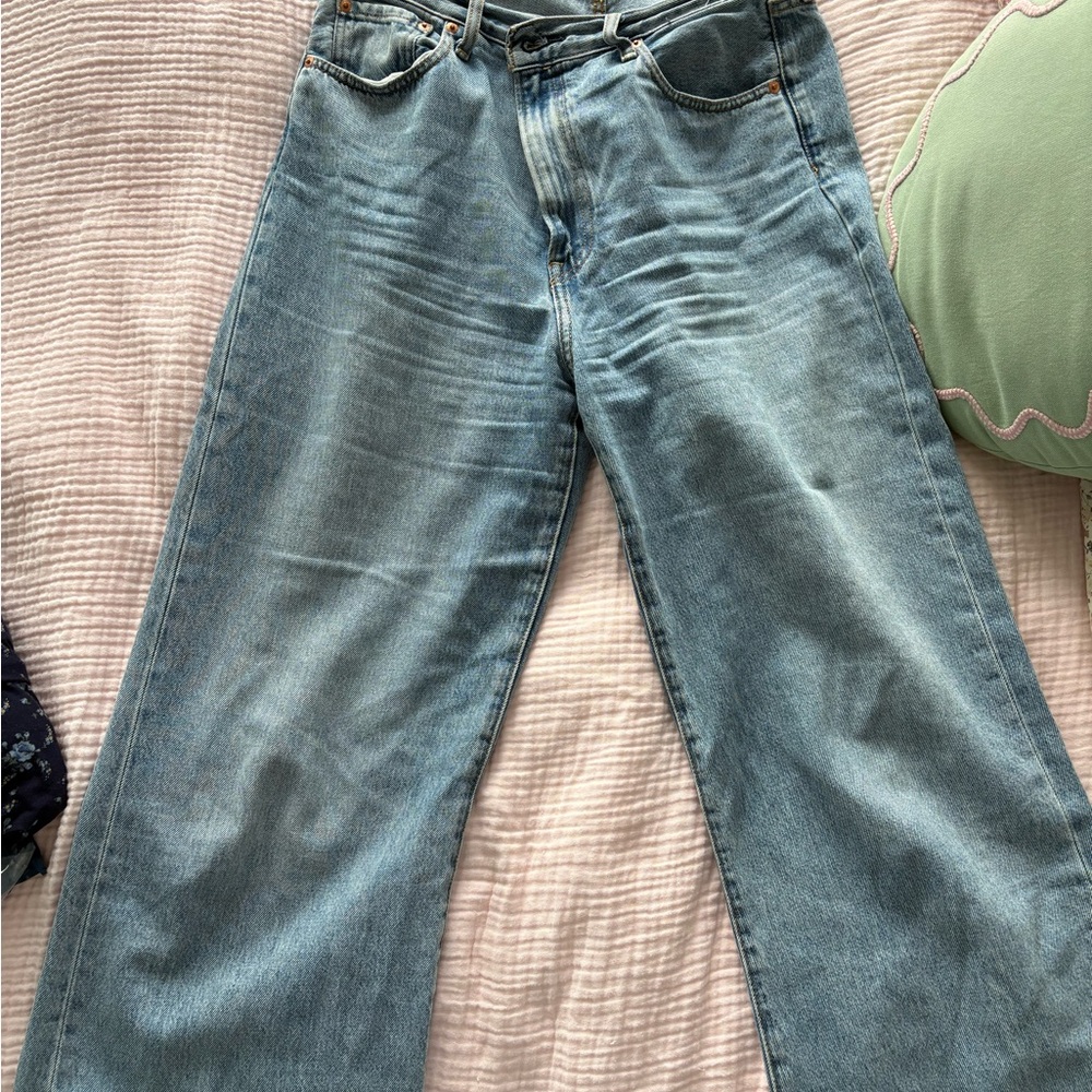 Levi's Light Blue Wide-Leg Jeans
